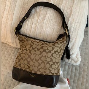 Coach signature canvas handbag- crossbody or shoulder strap convertible